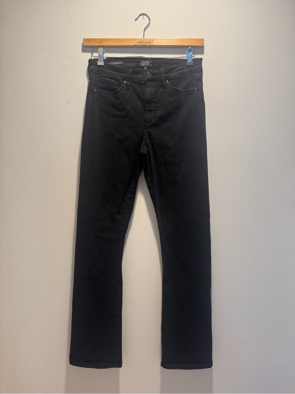 NYDJ The Silhouette Jean Black Slim Bootcut- 6